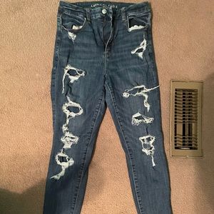 American Eagle ripped skinny jeans